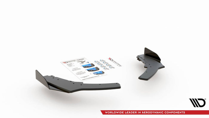 Maxton Design - STREET PRO DURABILITY REAR SIDE SPLITTERS V2 (+FLAPS) BMW 1 F20 M-PACK FACELIFT / M140I (2015-2019)
