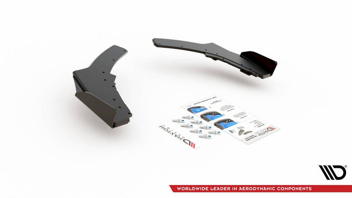 Maxton Design - STREET PRO DURABILITY REAR SIDE SPLITTERS V2 (+FLAPS) BMW 1 F20 M-PACK FACELIFT / M140I (2015-2019)