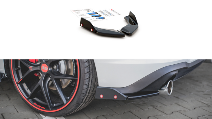 Maxton Design - REAR SIDE SPLITTERS V.2 + FLAPS VOLKSWAGEN GOLF GTI / GTE MK8