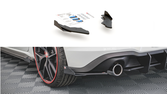 Maxton Design - Street Pro Rear Side Splitters + Flaps Volkswagen Golf GTI / GTE / R-Line Mk8