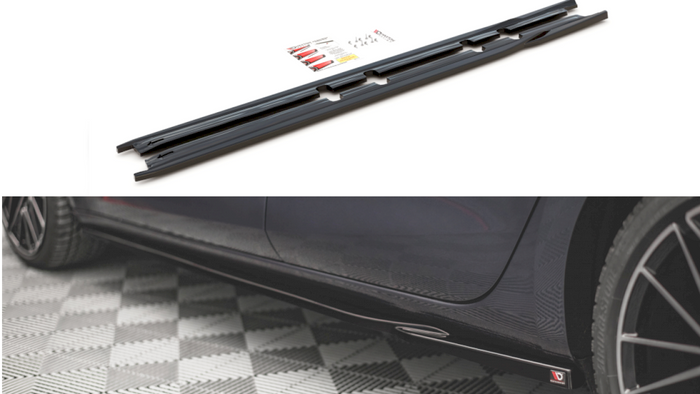 Maxton Design - Side Skirts Diffusers V.1 Seat Leon FR ST / Hatchback Mk4 / Cupra Leon ST / Hatchback Mk1 / Mk1 Facelift