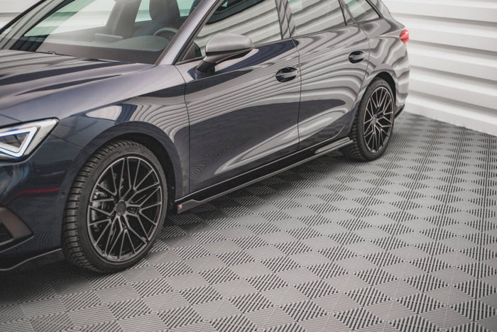 Maxton Design - Side Skirts Diffusers V.2 Seat Leon FR ST / Hatchback Mk4 / Cupra Leon ST / Hatchback Mk1 / Mk1 Facelift
