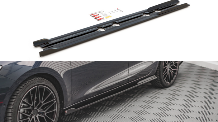Maxton Design - Side Skirts Diffusers V.2 Seat Leon FR ST / Hatchback Mk4 / Cupra Leon ST / Hatchback Mk1 / Mk1 Facelift