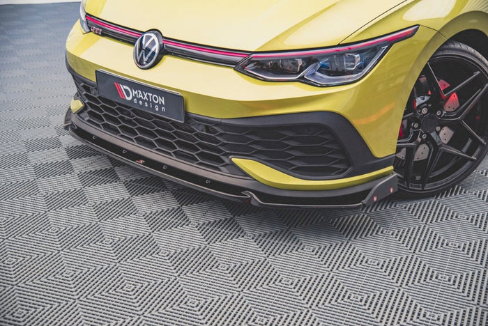 Maxton Design - FRONT SPLITTER V.1 + FLAPS VW GOLF 8 GTI CLUBSPORT