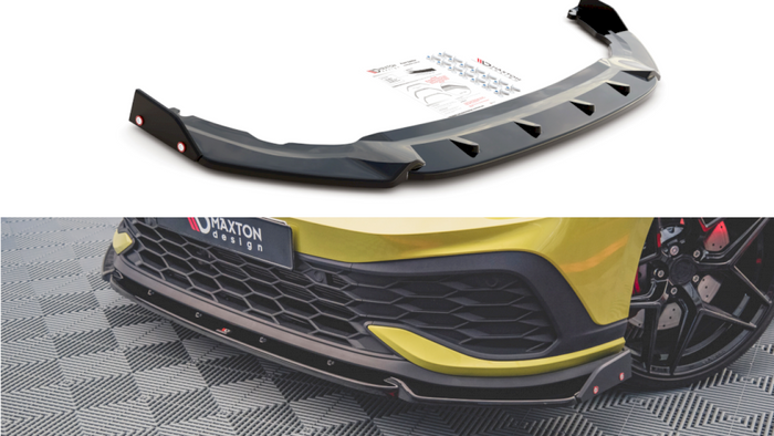 Maxton Design - FRONT SPLITTER V.1 + FLAPS VW GOLF 8 GTI CLUBSPORT
