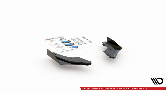 Maxton Design - STREET PRO REAR SIDE SPLITTERS (+FLAPS) VW GOLF 8 GTI CLUBSPORT (2020-)