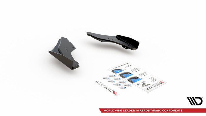 Maxton Design - STREET PRO REAR SIDE SPLITTERS (+FLAPS) VW GOLF 8 GTI CLUBSPORT (2020-)