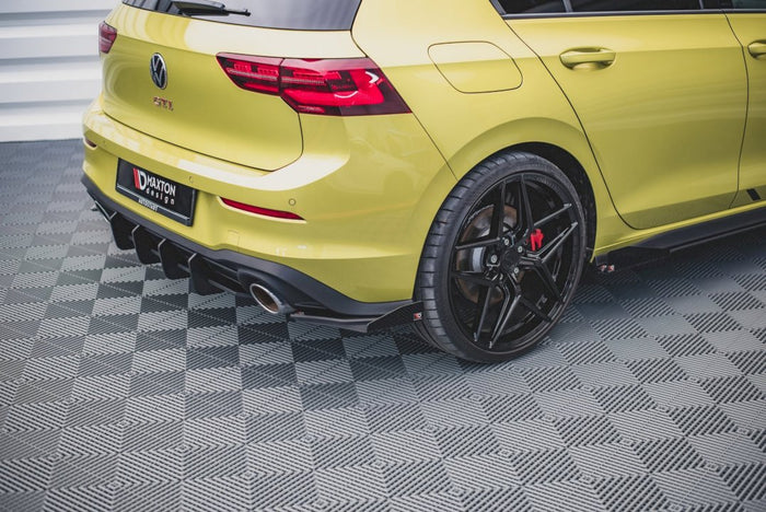 Maxton Design - STREET PRO REAR SIDE SPLITTERS (+FLAPS) VW GOLF 8 GTI CLUBSPORT (2020-)
