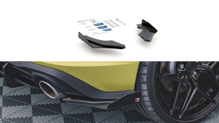 Maxton Design - STREET PRO REAR SIDE SPLITTERS (+FLAPS) VW GOLF 8 GTI CLUBSPORT (2020-)