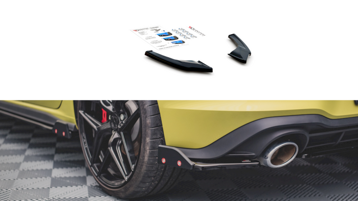 Maxton Design - REAR SIDE SPLITTERS V.1 + FLAPS VW GOLF 8 GTI CLUBSPORT