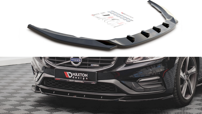 Maxton Design - FRONT SPLITTER V2 VOLVO S60 R-DESIGN MK2 (2014-2018)