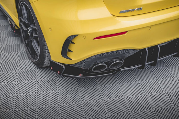Maxton Design - REAR SIDE SPLITTERS V.2 + FLAPS MERCEDES AMG A 45 S AERO PACK W177