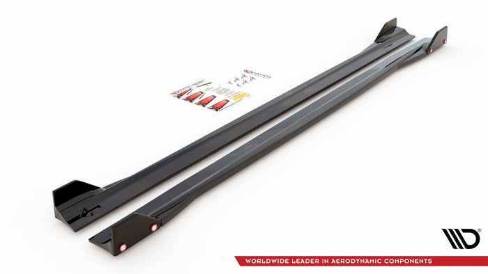 Maxton Design - SIDE SKIRTS DIFFUSERS V.2 + FLAPS MERCEDES AMG A45 S