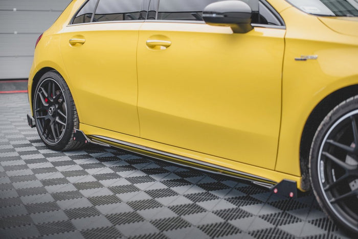Maxton Design - SIDE SKIRTS DIFFUSERS V.2 + FLAPS MERCEDES AMG A45 S