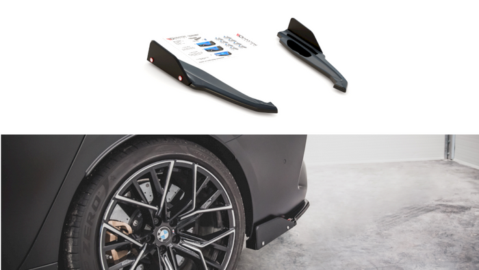 Maxton Design - REAR SIDE SPLITTERS V.1 + FLAPS BMW M8 GRAN COUPE F93