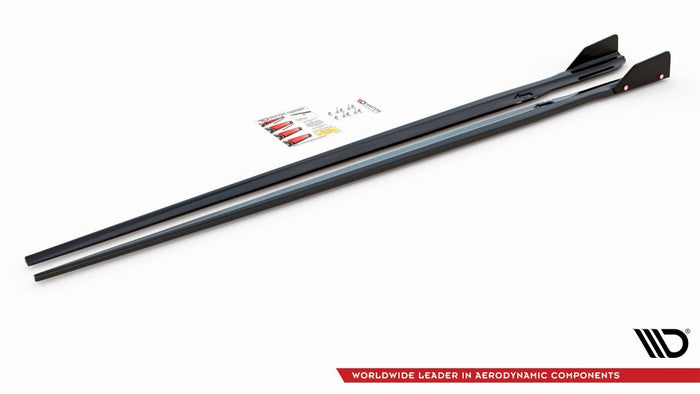 Maxton Design - SIDE SKIRTS DIFFUSERS V.1 + FLAPS BMW M8 GRAN COUPE F93 / 8 GRAN COUPE M-PACK G16
