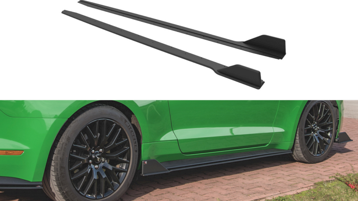 Maxton Design - STREET PRO SIDE SKIRTS DIFFUSERS V.2 FORD MUSTANG GT MK6 FACELIFT (2017-)