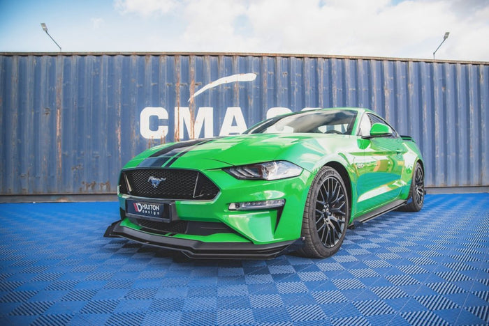 Maxton Design - STREET PRO FRONT SPLITTER V.1 (+FLAPS) FORD MUSTANG GT MK6 FACELIFT (2017-)