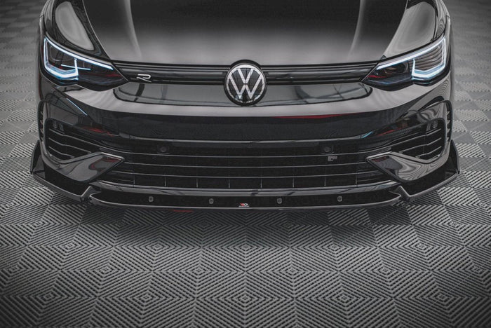 Maxton Design - FRONT SPLITTER V.2 + FLAPS VW GOLF R MK8