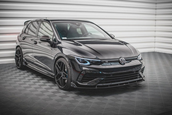 Maxton Design - FRONT SPLITTER V.2 + FLAPS VW GOLF R MK8