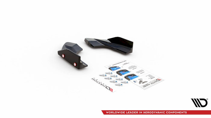 Maxton Design - REAR SIDE SPLITTERS V.2 + FLAPS VW GOLF R MK8