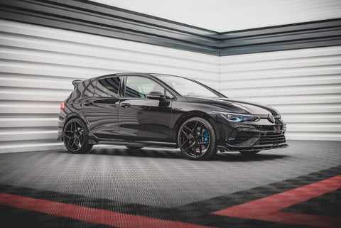 Maxton Design - REAR SIDE SPLITTERS V.2 + FLAPS VW GOLF R MK8