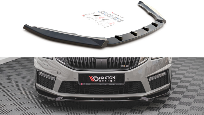 Maxton Design - FRONT SPLITTER V.2 SKODA OCTAVIA RS MK3 FACELIFT (2016-2019)