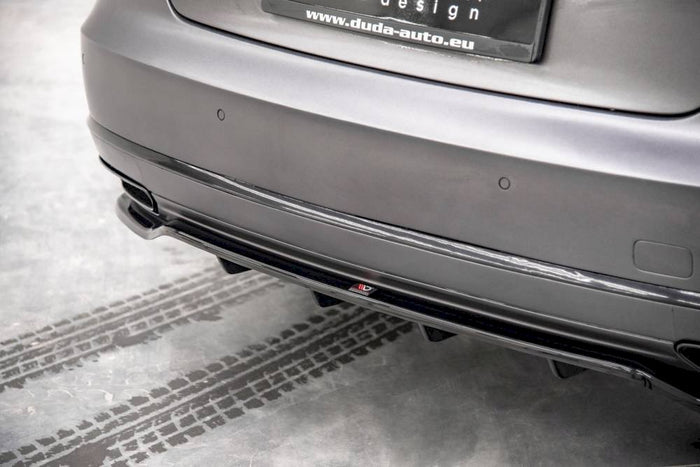 Maxton Design - CENTRAL REAR SPLITTER (VERTICAL BARS) AUDI A8 D4 FACELIFT (2013-2017)
