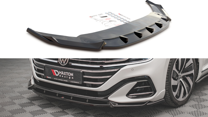 Maxton Design - Front Splitter V.1 Volkswagen Arteon R-Line Sedan / Shooting Brake Mk1 Facelift