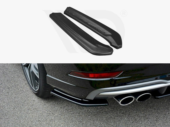 Maxton Design - REAR SIDE SPLITTERS AUDI S3 / A3 S-LINE 8V FL SEDAN