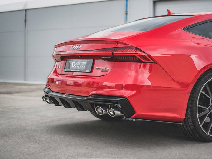 Maxton Design - REAR VALANCE + EXHAUST ENDS IMITATION AUDI A7 C8 S-LINE (2017-)