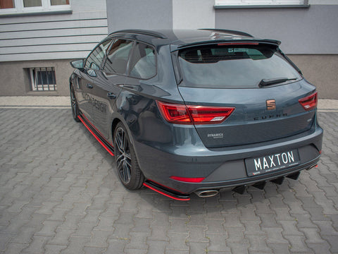 Maxton Design - REAR SIDE SPLITTERS V2 SEAT LEON MK 3.5 CUPRA ST (2017-)