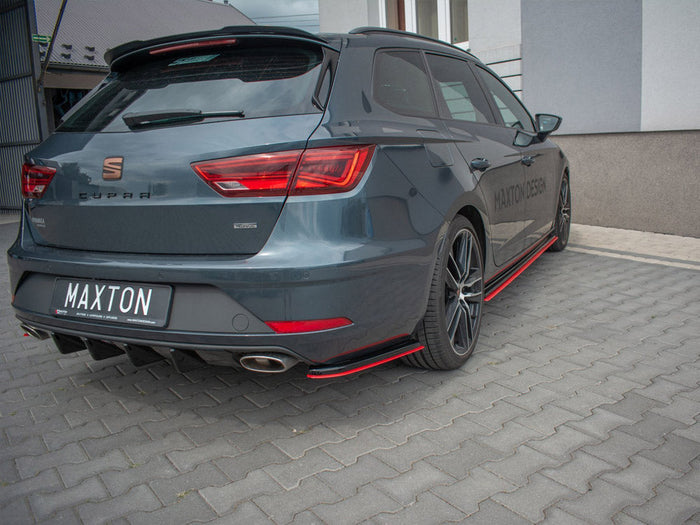 Maxton Design - REAR SIDE SPLITTERS V2 SEAT LEON MK 3.5 CUPRA ST (2017-)