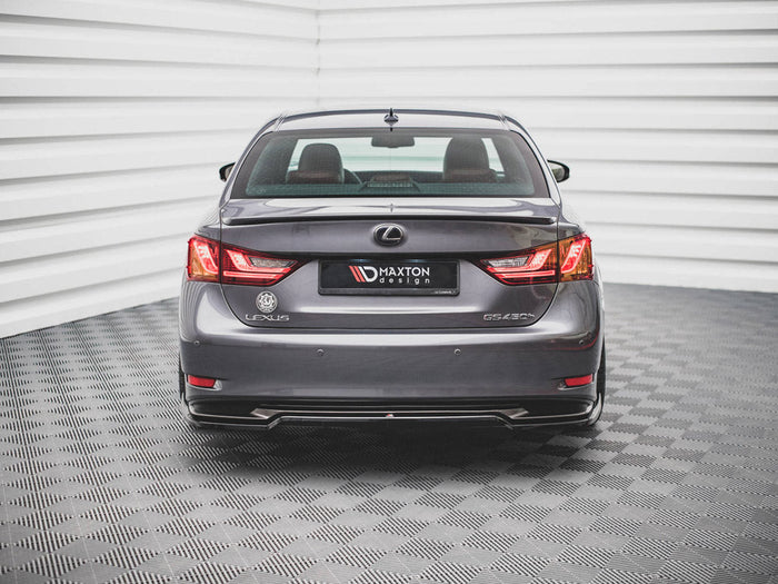 Maxton Design - CENTRAL REAR SPLITTER (VERTICAL BARS) LEXUS GS F SPORT HYBRID MK4 (L10) (2012-2015)