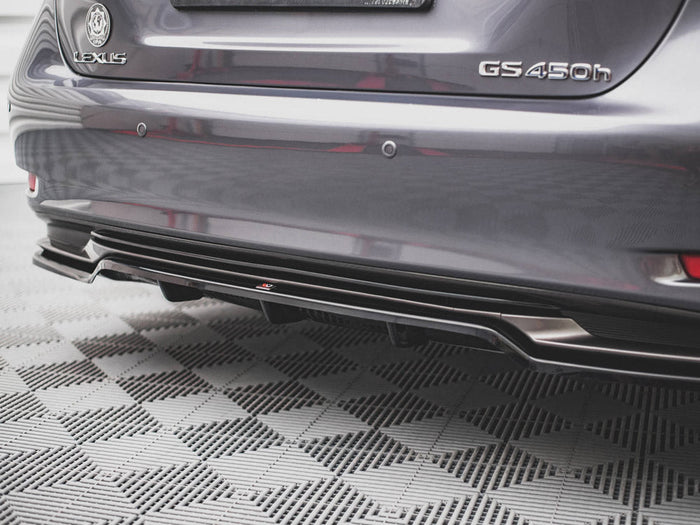 Maxton Design - CENTRAL REAR SPLITTER (VERTICAL BARS) LEXUS GS F SPORT HYBRID MK4 (L10) (2012-2015)