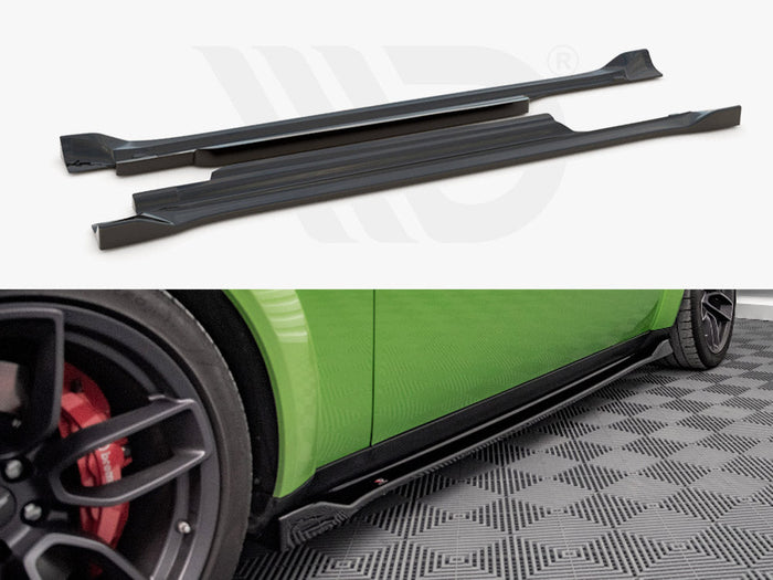 Maxton Design - SIDE SKIRTS DIFFUSERS DODGE CHALLENGER SRT HELLCAT WIDEBODY MK3