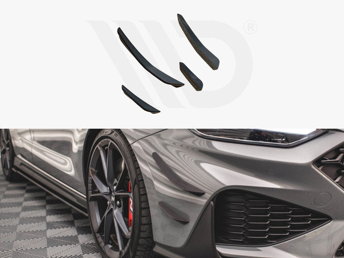 Maxton Design - FRONT BUMPER WINGS (CANARDS) HYUNDAI I30 N HATCHBACK/FASTBACK MK3 FACELIFT (2020-)