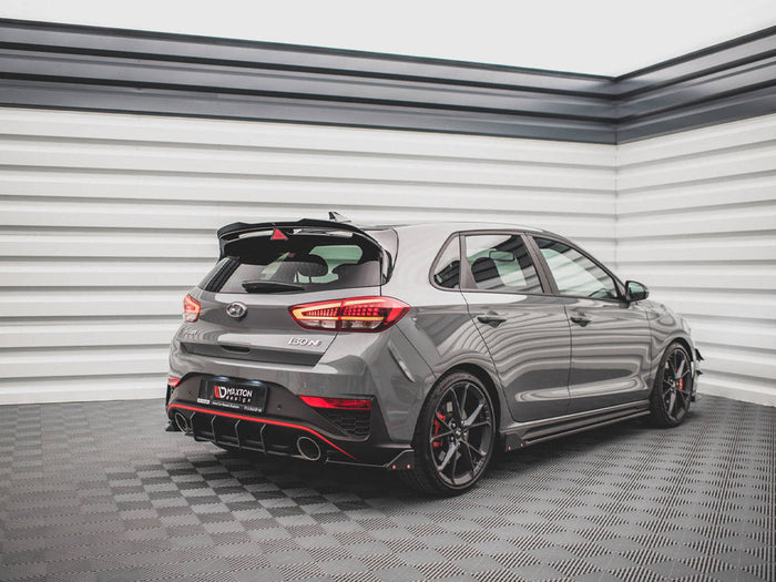Maxton Design - REAR SIDE SPLITTERS V.1 + FLAPS HYUNDAI I30 N HATCHBACK MK3 FACELIFT