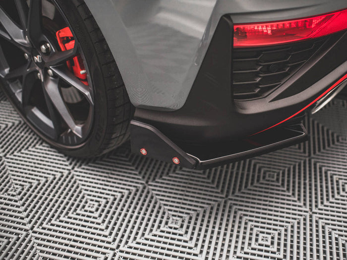 Maxton Design - REAR SIDE SPLITTERS V.1 + FLAPS HYUNDAI I30 N HATCHBACK MK3 FACELIFT