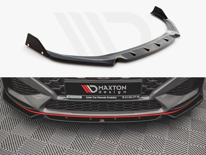 Maxton Design - FRONT SPLITTER V.1 + FLAPS HYUNDAI I30 N HATCHBACK / FASTBACK MK3 FACELIFT