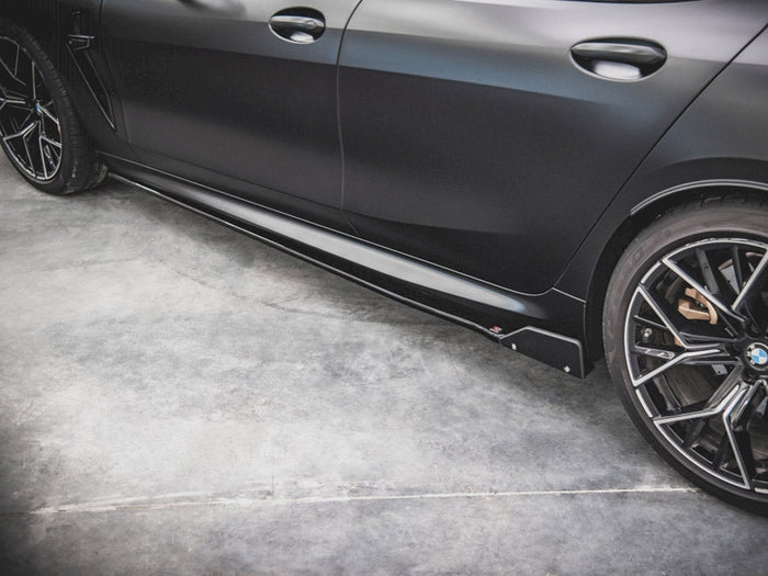 Maxton Design - SIDE SKIRTS DIFFUSERS V.1 + FLAPS BMW M8 GRAN COUPE F93 / 8 GRAN COUPE M-PACK G16