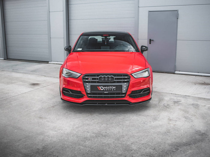 Maxton Design - FRONT SPLITTER V.2 AUDI S3 / A3 S-LINE 8V SEDAN / CABRIO (2013-2016)