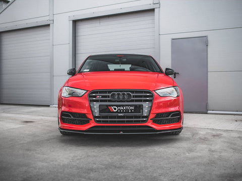 Maxton Design - FRONT SPLITTER V.1 AUDI S3 / A3 S-LINE 8V SEDAN / CABRIO (2013-2016)