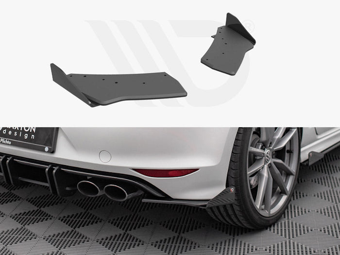 Maxton Design - STREET PRO REAR SIDE SPLITTERS (+FLAPS) VW GOLF R MK7 (2013-2016)