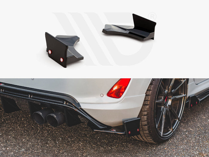 Maxton Design - REAR SIDE SPLITTERS V.4 + FLAPS FORD FIESTA ST MK8/8.5