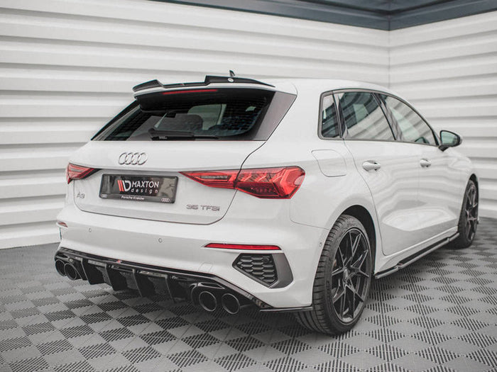 Maxton Design - Rear Valance + Exhaust Ends Imitation Audi A3 S-Line Sportback 8Y