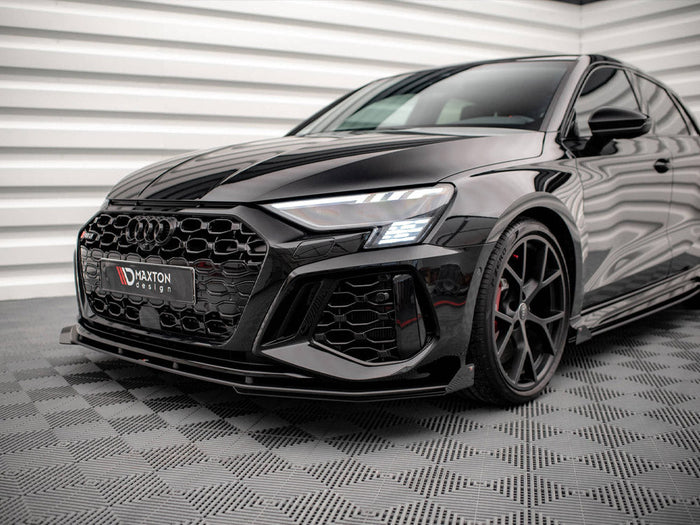 Maxton Design - STREET PRO FRONT SPLITTER V.1 (+FLAPS) AUDI RS3 SPORTBACK 8Y (2020-)