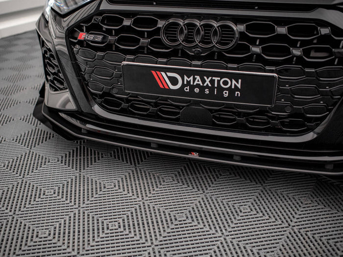 Maxton Design - STREET PRO FRONT SPLITTER V.1 (+FLAPS) AUDI RS3 SPORTBACK 8Y (2020-)