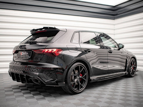 Maxton Design - STREET PRO REAR SIDE SPLITTERS + FLAPS AUDI RS3 SPORTBACK 8Y