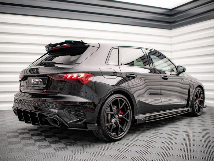 Maxton Design - STREET PRO REAR SIDE SPLITTERS + FLAPS AUDI RS3 SPORTBACK 8Y